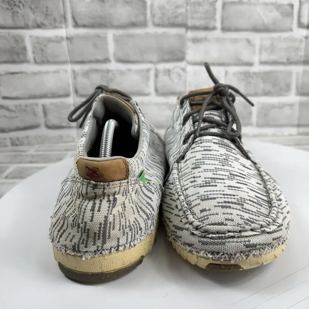 Twisted X  Zero-X White & Grey Canvas Lace Up Casual Shoe Men Size 13 M